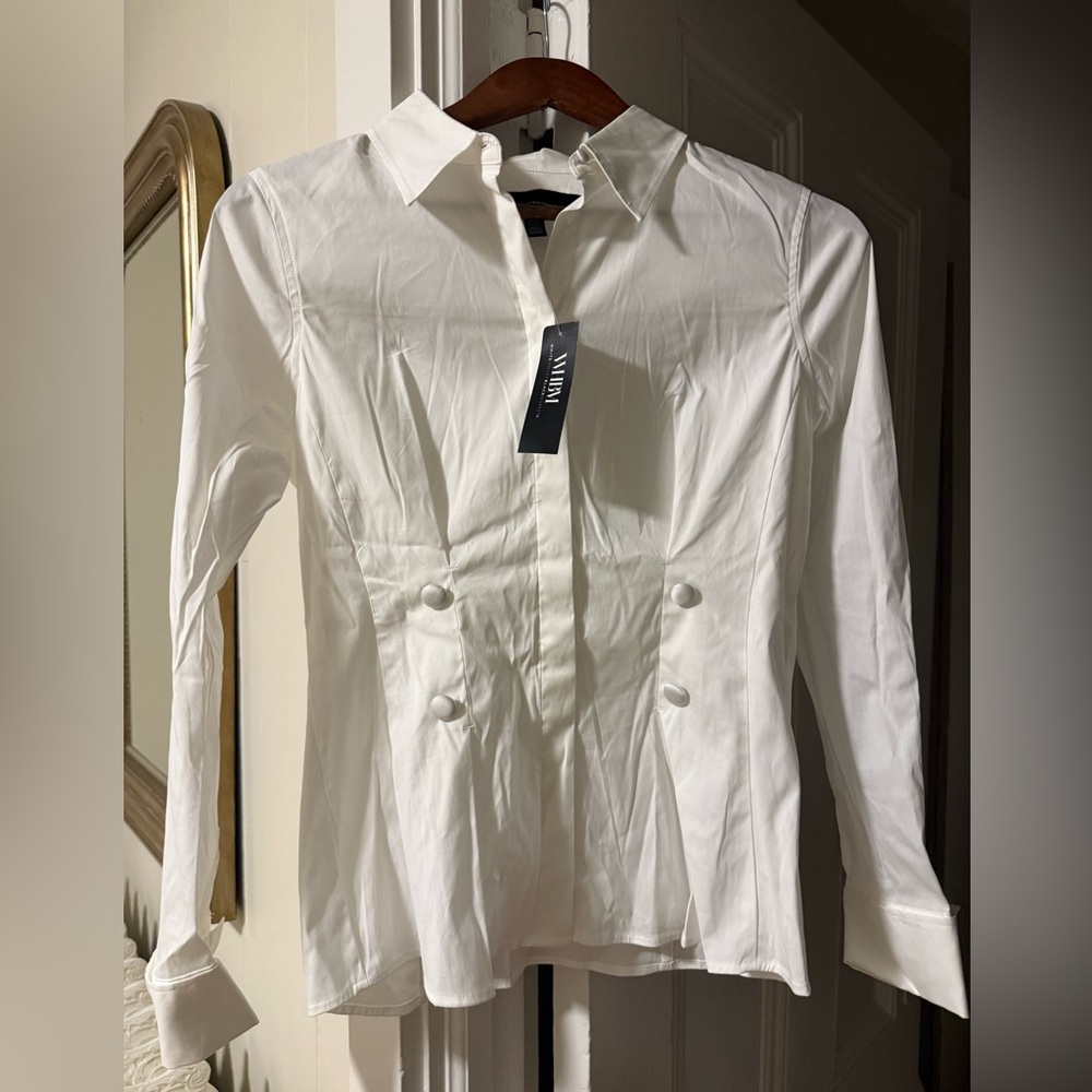 White House Black Market Ivory Blouse